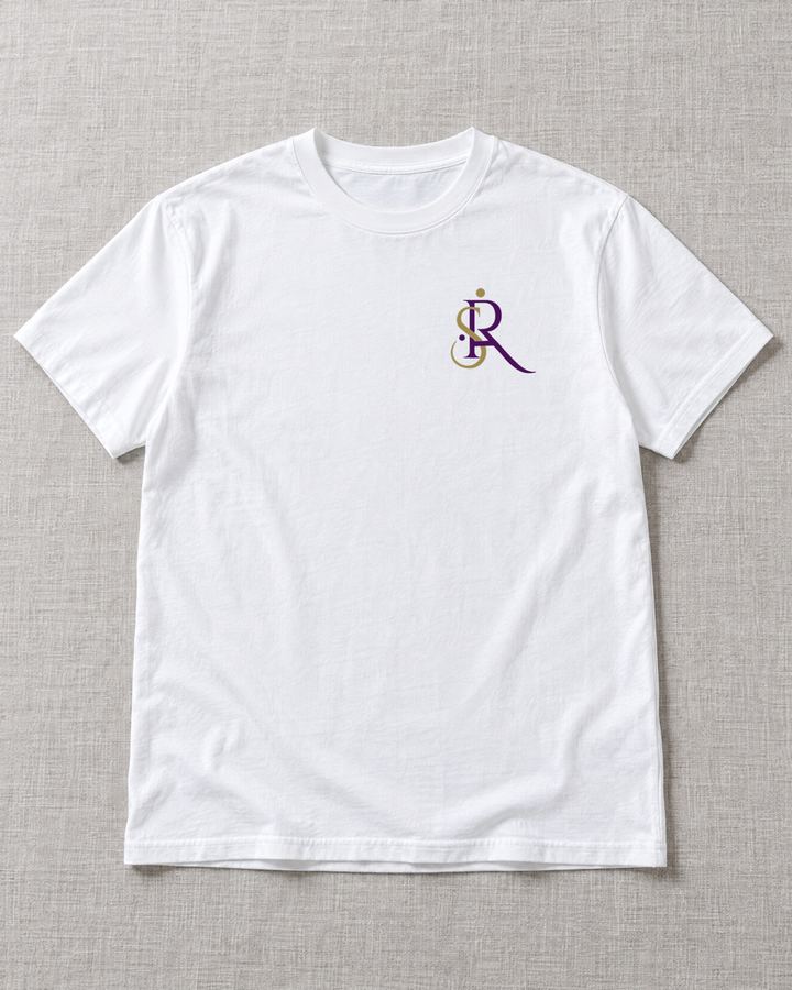 Logo Tee, White design on Roc Sexi Apparel shirt