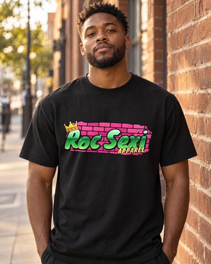 Green Chrome Crown design on Roc Sexi Apparel shirt
